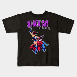 The Black Cat Rides Again! Kids T-Shirt